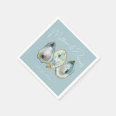 Auster in Wasserfarbe Serviette (Ecke)