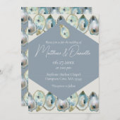 Auster in Wasserfarben Einladung (Vorne/Hinten)