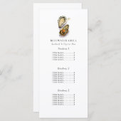 Auster | Menü-Karte für Meeresfrüchte Menükarte (Vorne/Hinten)