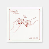 Auster zeichnend Party Serviette (Vorderseite)