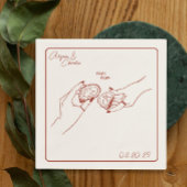 Auster zeichnend Party Serviette