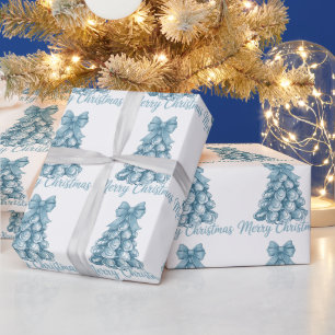 Austerbaum-Bogen Preppy Frohe Weihnachten Coquette Geschenkpapier