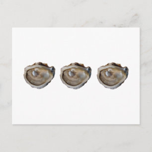 Austern auf der halben Muschel Postkarte