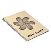 Austern-Blumen-Notizbuch - Entwurf D TAN Notizblock (Rechte Seite)