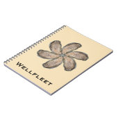 Austern-Blumen-Notizbuch - Entwurf D TAN Notizblock (Linke Seite)