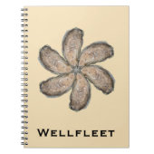 Austern-Blumen-Notizbuch - Entwurf D TAN Notizblock (Vorderseite)