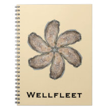 Austern-Blumen-Notizbuch - Entwurf D TAN