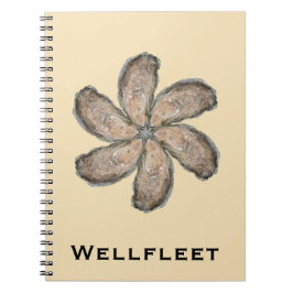 Austern-Blumen-Notizbuch - Entwurf D TAN Notizblock