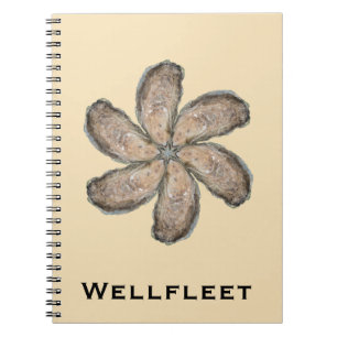 Austern-Blumen-Notizbuch - Entwurf D TAN Notizblock