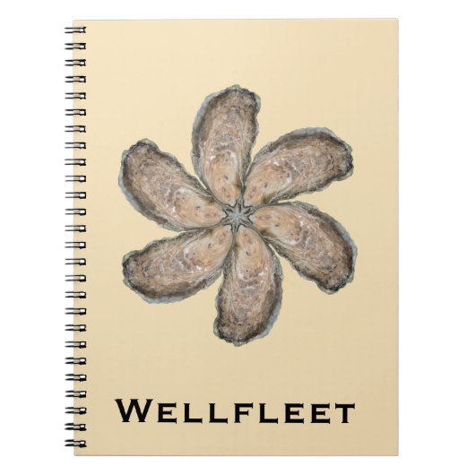 Austern-Blumen-Notizbuch - Entwurf D TAN Notizblock (Vorderseite)