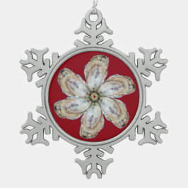 Austern-Blumen-Schneeflocke-Verzierung - entwerfen Schneeflocken Zinn-Ornament