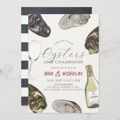 Austern & Champagner Probe Dinner Einladung (Vorne/Hinten)