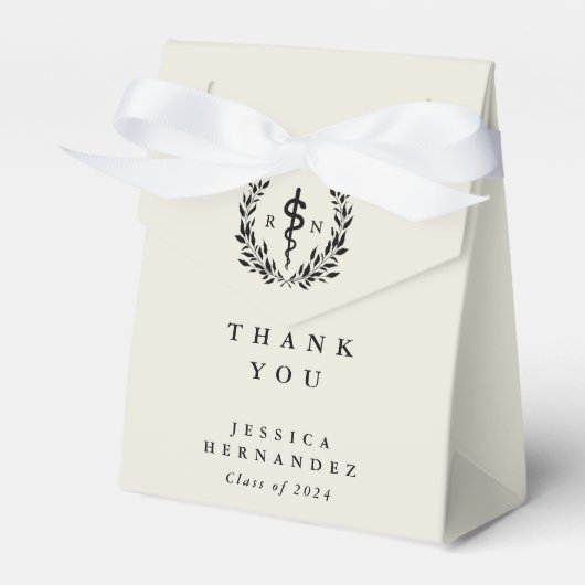 Austern/Creme Eingetragene Krankenschwester Asclep Geschenkschachtel (Vorderseite)