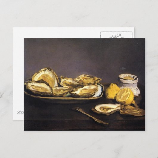 Austern - Édouard Manet Postkarte (Vorne/Hinten)