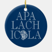 Austern-Entwurf Apalachicola Florida Keramik Ornament (Hinten)