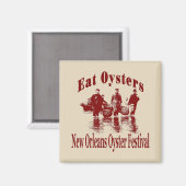 Austern essen, Austerfest Magnet (Vorderseite/Rückseite)