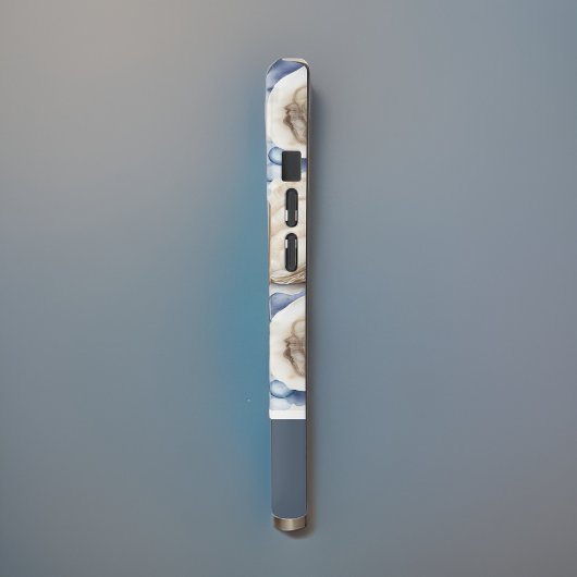 Austern in Pearls Blue Gray Tan Monogram Initial Case-Mate iPhone Hülle