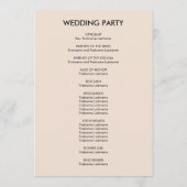 Austern-Küsten-Hochzeitszeremonie am Meer Programm (Rückseite)