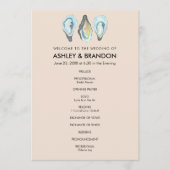 Austern-Küsten-Hochzeitszeremonie am Meer Programm (Vorderseite)