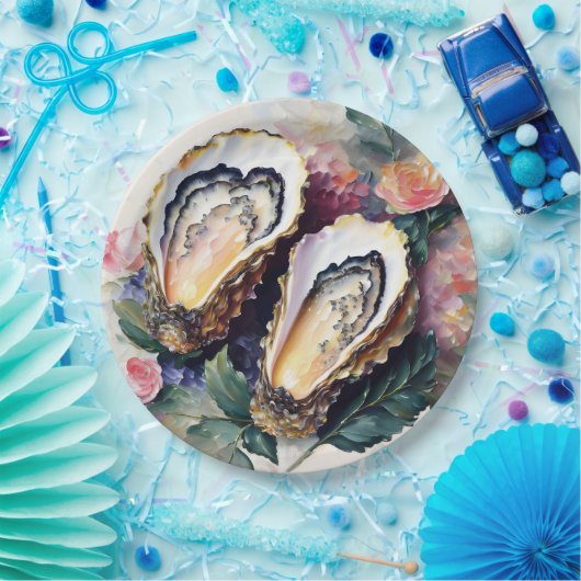 Austern Malerei botanischer Kunst Pappteller (Party)