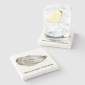 Austern-MarmorUntersetzer - entwerfen Sie A Steinuntersetzer (Seitenansicht)