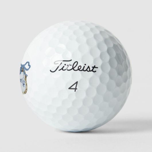 Austern mit blauem Bogen Golfball (Logo)