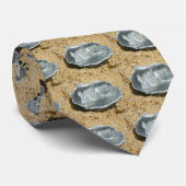 Austern-Muschel im Sand Krawatte (Gerollt)