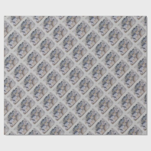 AUSTERN-MUSCHEL MIT PERLE GESCHENKPAPIER (Flach)