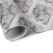 AUSTERN-MUSCHEL MIT PERLE GESCHENKPAPIER (Rolleneckpunkt)