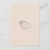 Austern-Roast Küsten-Seebrise-Wasserfarbe-Hochzeit Begleitkarte (Rückseite)
