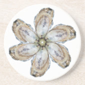 Austern-Sandstein-Untersetzer - entwerfen Sie A Getränkeuntersetzer (Vorne)
