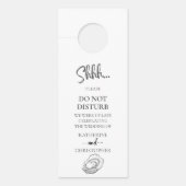 Austern Schwarz-weiß, die die Hochzeit nicht störe Türanhänger (Vorderseite)