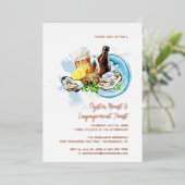 Austern und Beer-Engagement Folieneinladung (Stehend vorne)