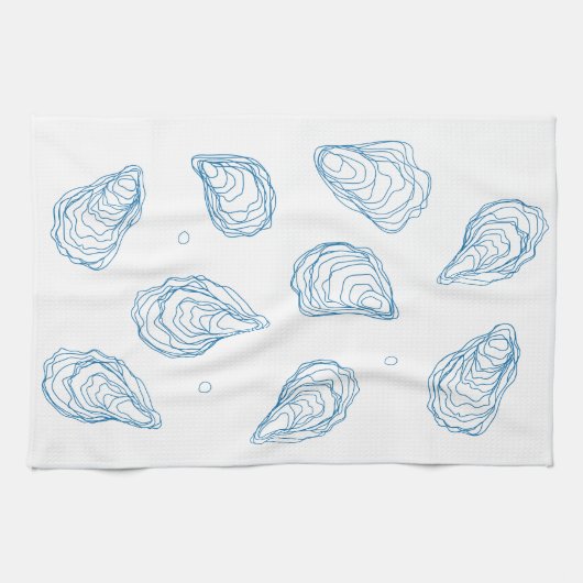 Austern und mehr Austern Geschirrtuch (Horizontal)
