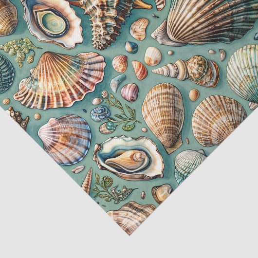 Austern und Muscheln Seidenpapier (Ausschnitt)