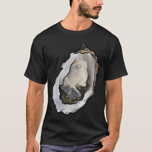 Austern und Perlen in Sahne T-Shirt (Vorderseite)