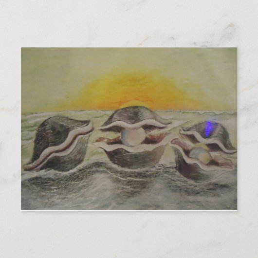 Austern und Perlen Postkarte (Vorderseite)