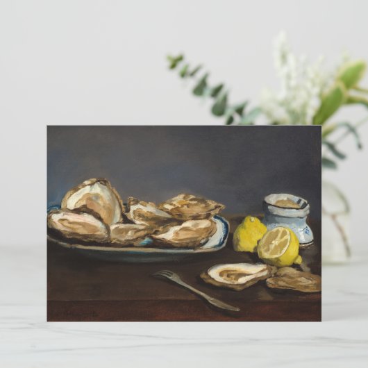 Austern von Edouard Manet Dankeskarte (Stehend Vorderseite)