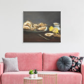 Austern (von Edouard Manet) Leinwanddruck (Insitu (Wohnzimmer))