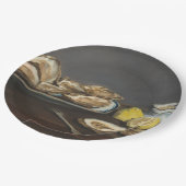 Austern (von Edouard Manet) Pappteller (Schrägansicht)