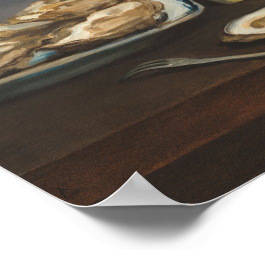 Austern von Édouard Manet Poster (Ecke)