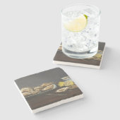 Austern (von Edouard Manet) Steinuntersetzer (Seitenansicht)