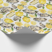 Austern, Zitronen und Champions Geschenkpapier (Ecke)