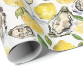 Austern, Zitronen und Champions Geschenkpapier (Rolleneckpunkt)