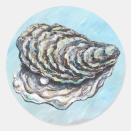 Austernaufkleber Runder Aufkleber