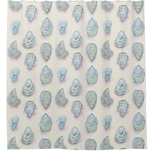Austernduschvorhang Duschvorhang (Vorderseite)