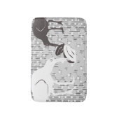 Austernfang-Silhouette - Badematte (Vorderseite Vertikal)