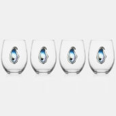 Austernglas - 4 Set Weinglas Ohne Stiel (Vorderseite)