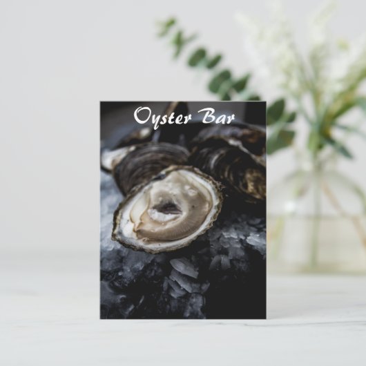 Austernkarte Postkarte (Stehend Vorderseite)