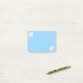 Austernschale mit Perle auf Hellblau Post-it Klebezettel (Auf Schreibtisch)